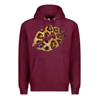 Burgundy Leopard Lips Premium Hoodie - Bettercallsaul