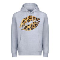 Heather Grey Leopard Lips Premium Hoodie - Bettercallsaul