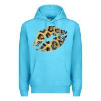 Ocean Blue Leopard Lips Premium Hoodie - Bettercallsaul