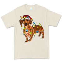 Bone Dachshund Christmas Lights Premium Tee - RanaPortraitStore