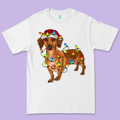 Premium Tee Dachshund Christmas Lights