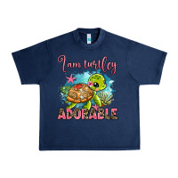 Navy i am turtley adorable Urban Heavy Tee - AdoDesignShop