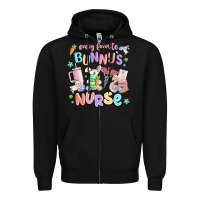 Black every favorite bunnys nurse Zipper Hoodie - MaliasSmallBusiness