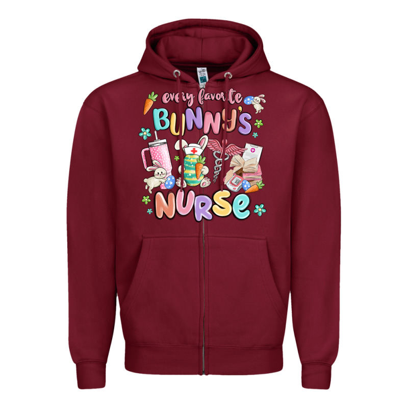 Every Favorite Bunnys Nurse Zipper Hoodie by MaliasSmallBusiness | Teevron