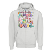 Dove Grey every favorite bunnys nurse Zipper Hoodie - MaliasSmallBusiness