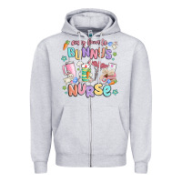 Heather Grey every favorite bunnys nurse Zipper Hoodie - MaliasSmallBusiness