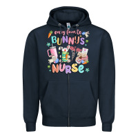 Navy every favorite bunnys nurse Zipper Hoodie - MaliasSmallBusiness