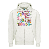 Oatmeal Heather every favorite bunnys nurse Zipper Hoodie - MaliasSmallBusiness