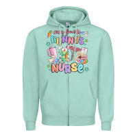 Seafoam every favorite bunnys nurse Zipper Hoodie - MaliasSmallBusiness