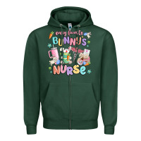 Sports Green every favorite bunnys nurse Zipper Hoodie - MaliasSmallBusiness