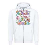 White every favorite bunnys nurse Zipper Hoodie - MaliasSmallBusiness