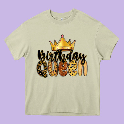 Birthday Queen Heavy Core Tee Designed By Maliassmallbusiness
