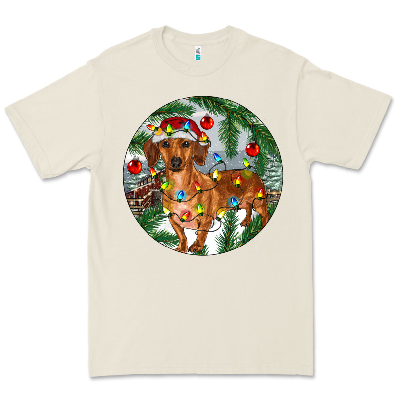 Dachshund Christmas Tree Premium Tee by RanaPortraitStore | Teevron