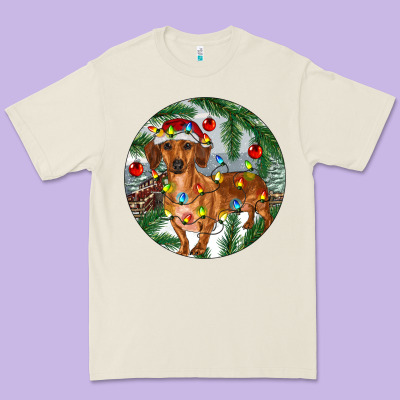 Dachshund Christmas Tree Premium Tee Designed By Ranaportraitstore