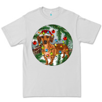 Dove Grey Dachshund Christmas Tree Premium Tee - RanaPortraitStore