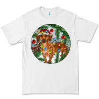 White Dachshund Christmas Tree Premium Tee - RanaPortraitStore