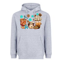 Heather Grey dog coffee cups with  food container bbs Heavyweight Hoodie - BundleAndBundleShop