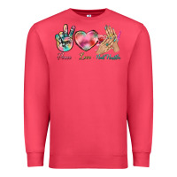 Cardinal Peace Love Nail Hustler Premium Sweatshirt - BundleAndBundleShop