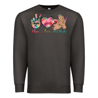 Smoke Peace Love Nail Hustler Premium Sweatshirt - BundleAndBundleShop