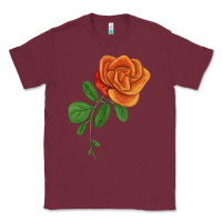 Burgundy Burst Of Joy Rose Classic Tee - LillyAllenDesigns