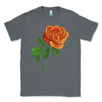 Charcoal Heather Burst Of Joy Rose Classic Tee - LillyAllenDesigns