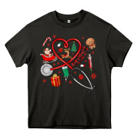 Asphalt christmas nurse Heavy Core Tee - MaliasSmallBusiness