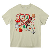 Mossy christmas nurse Heavy Core Tee - MaliasSmallBusiness