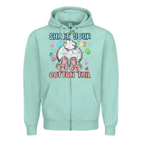 Seafoam shake your cotton tail Zipper Hoodie - MaliasSmallBusiness
