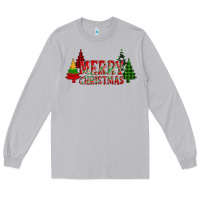 Moon Dust merry christmas glitter plaid trees Long Sleeve Tee - AdoDesignShop