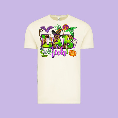 Lab Tech Halloween Vintage Tee Designed By Adodesignshop