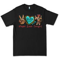 Black peace love cowgirl Premium Tee - texasbilliewilder