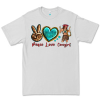Dove Grey peace love cowgirl Premium Tee - texasbilliewilder