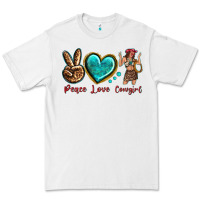 White peace love cowgirl Premium Tee - texasbilliewilder