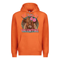 Carrot hello valentine highland cow Premium Hoodie - RanaPortraitStore