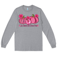Heather Grey in october we wear pink pumpkins Long Sleeve Tee - AdoDesignShop