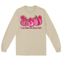 Mushroom in october we wear pink pumpkins Long Sleeve Tee - AdoDesignShop