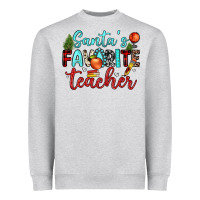 Heather Grey santa s favorite teacher Heavyweight Sweatshirt - JahusDesignShop