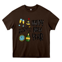 Chocolate Brown happy new year 2024 Heavy Core Tee - MaliasSmallBusiness