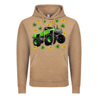 Vintage Coffee Monster truck st patricks day Vintage Hoodie - Neo Western