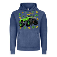 Vintage Denim Monster truck st patricks day Vintage Hoodie - Neo Western