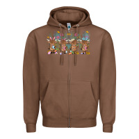 Easter Day Baby Highland Cow Zipper Hoodie | Teevron