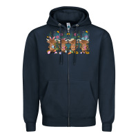 Navy easter day baby highland cow Zipper Hoodie - MaliasSmallBusiness