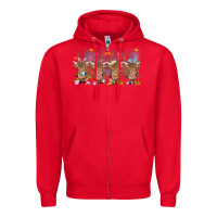 Red easter day baby highland cow Zipper Hoodie - MaliasSmallBusiness