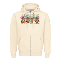 Sandshell easter day baby highland cow Zipper Hoodie - MaliasSmallBusiness
