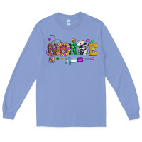 Colony Blue mardi gras nurse leopard cowhide glitter Long Sleeve Tee - Artiststas