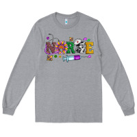 Heather Grey mardi gras nurse leopard cowhide glitter Long Sleeve Tee - Artiststas