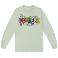 Matcha mardi gras nurse leopard cowhide glitter Long Sleeve Tee - Artiststas