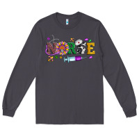Smoke mardi gras nurse leopard cowhide glitter Long Sleeve Tee - Artiststas