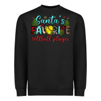 Black santa s favorite softball player Heavyweight Sweatshirt - JahusDesignShop