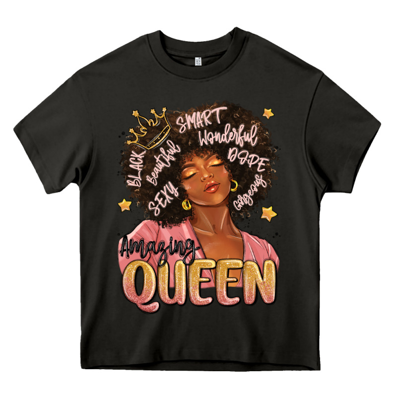 Black Queen Heavy Core Tee by MaliasSmallBusiness | Teevron